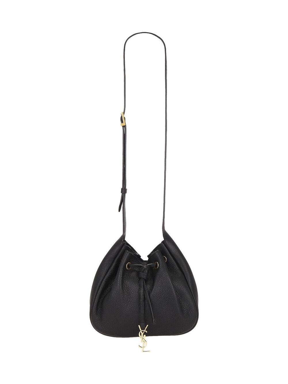 Saint Laurent Mini Paris Vii Black Leather Bag Gold Hardware NWT